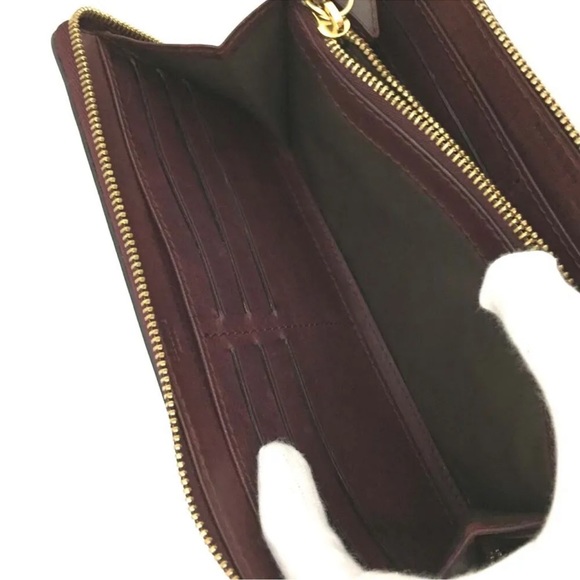 CELINE Macadam Camvas Leather Zip Around Long Wallet /1K2333 - Picture 6 of 8